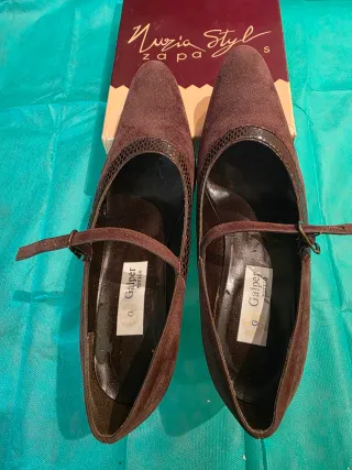 Zapatos de vestir tacón marrón