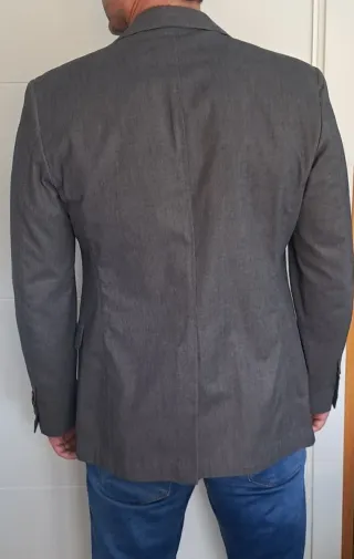 Americana Massimo Dutti Gris talla 52