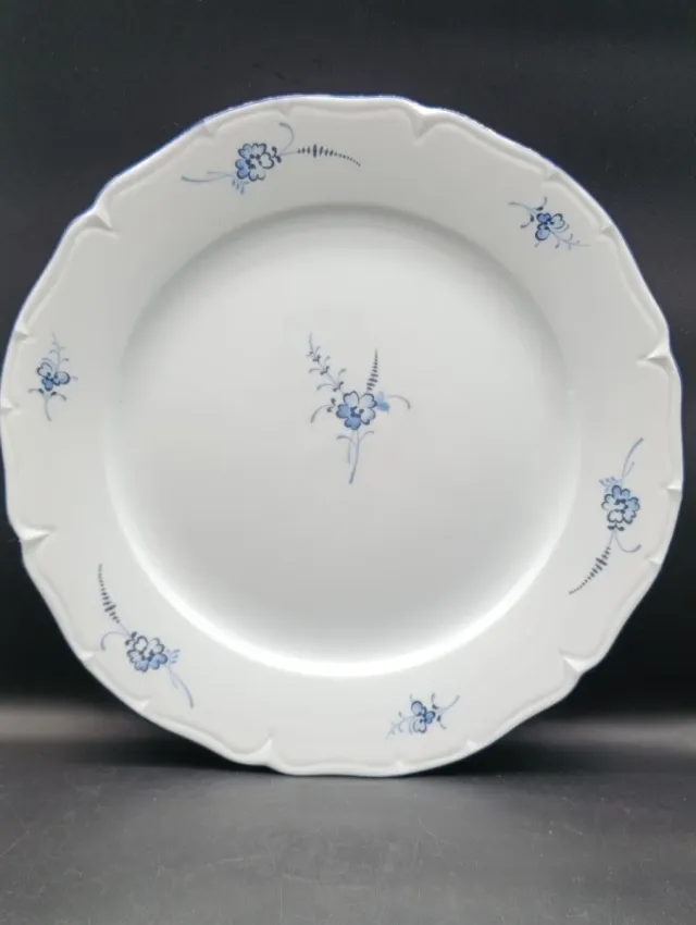 Tartera Limoges Sologne Porcelana Azul/Blanco