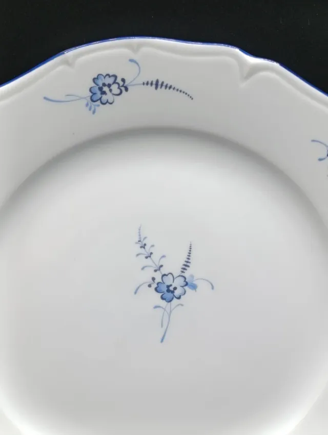 Tartera Limoges Sologne Porcelana Azul/Blanco