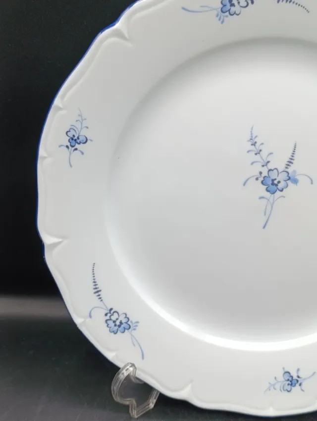 Tartera Limoges Sologne Porcelana Azul/Blanco