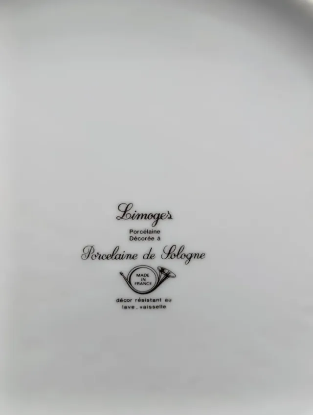 Tartera Limoges Sologne Porcelana Azul/Blanco