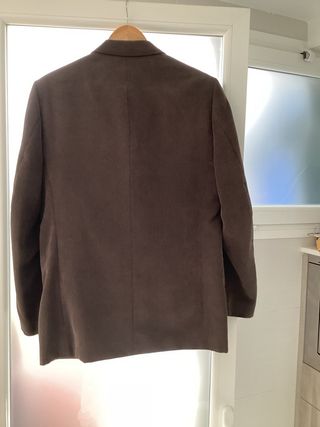 Traje de pana marrón T44 pantalón T L americana