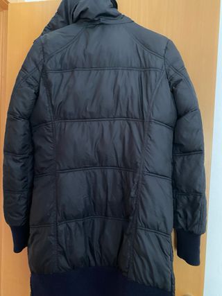 Chaqueta larga invierno mujer negra