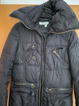 Chaqueta larga invierno mujer negra