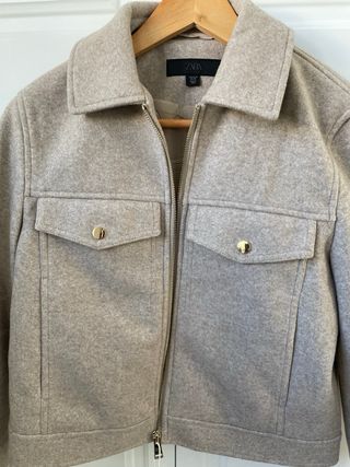 Chaqueta Zara Talla M Beige