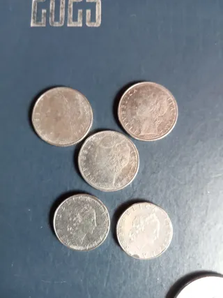 Lotto 5 monete Lire Italiane Mignon