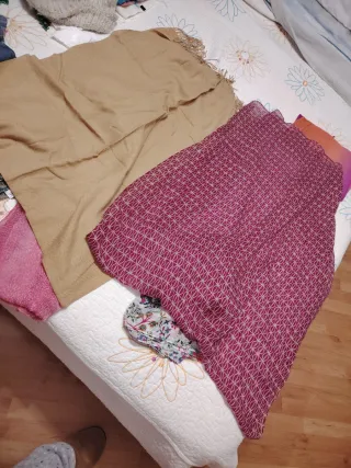 Lote 14 pañuelos y bufandas multicolor