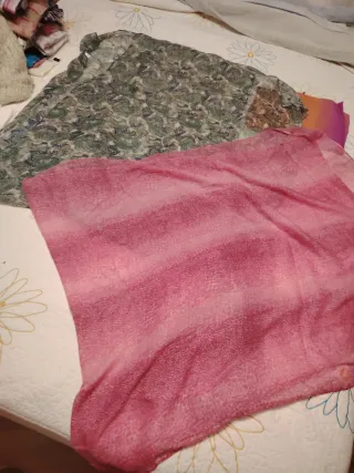 Lote 14 pañuelos y bufandas multicolor