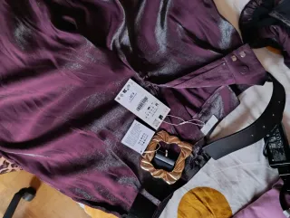 Pantalón Zara Talla M Morado