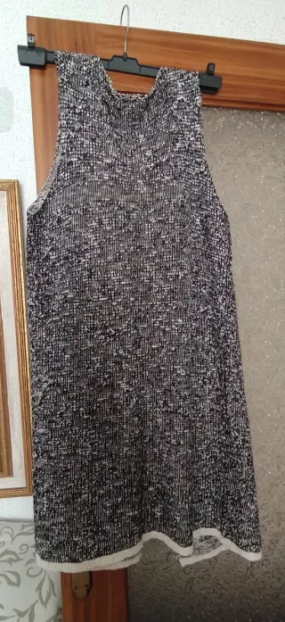 Chaleco largo de punto para vestir sport y básicos