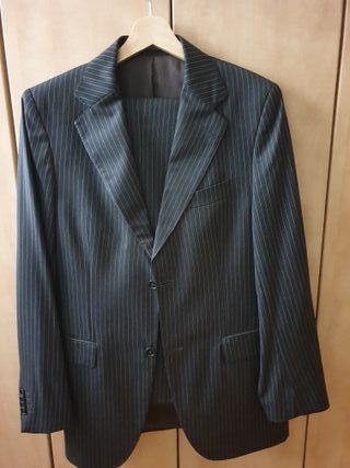 Traje Raya Diplomática Hombre Negro/Gris