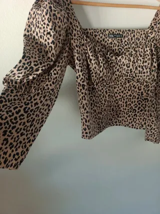 Top Zara estampado leopardo