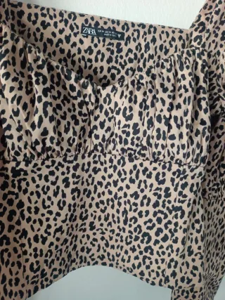 Top Zara estampado leopardo