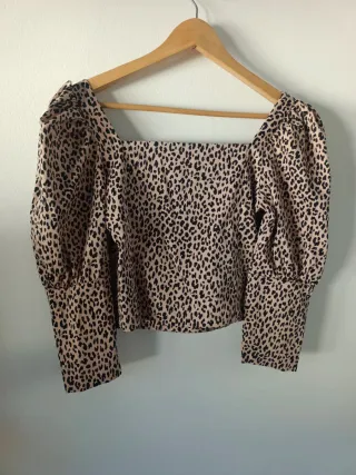 Top Zara estampado leopardo