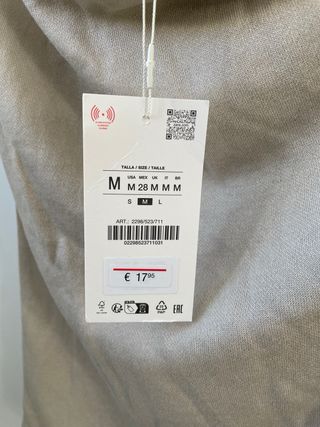 top Zara talla M