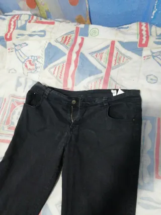 Pantalón vaquero recto negro XL