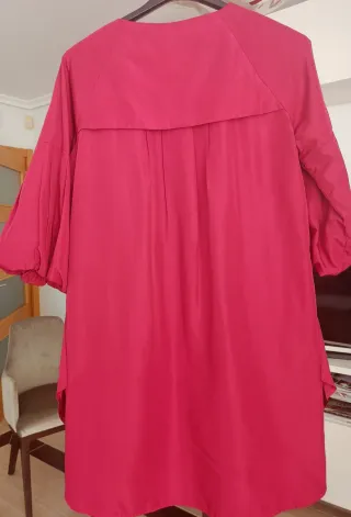 Abrigo gabardina Mia Donna color buganvilla