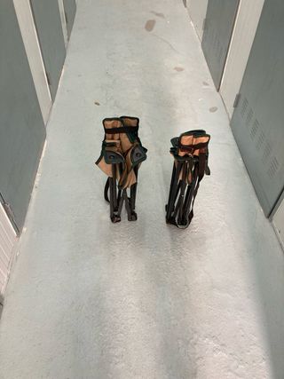 Sedie pieghevoli beige e verde (2 unità)