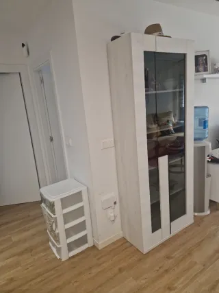 Vitrina de madera y cristal