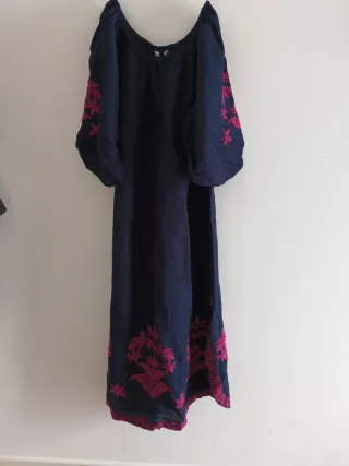 Vestido Tommy Bahama Azul/Rosa Talla M