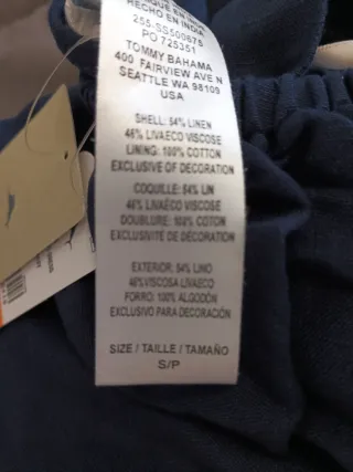 Vestido Tommy Bahama Azul/Rosa Talla M