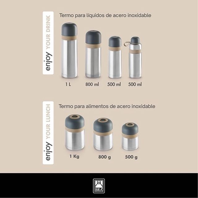 Termo in acciaio inossidabile 500ml BRA NUOVO