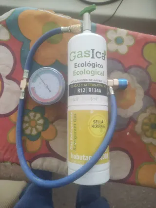 Gas R12/R134a compatible. Manómetro para coche.