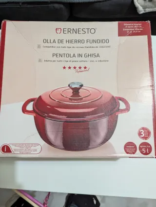 Olla de Hierro Fundido 5 Litros Redonda