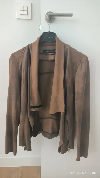 Chaqueta Zara efecto ante marrón Talla S
