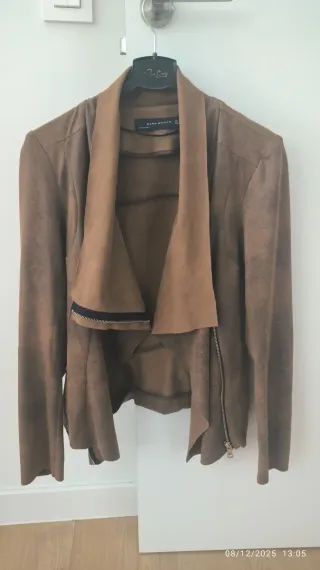 Chaqueta Zara efecto ante marrón Talla S