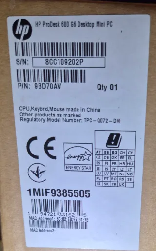 HP ProDesk 600 G6 Desktop Mini PC