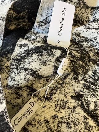 Bufanda Christian Dior Blanco y Negro