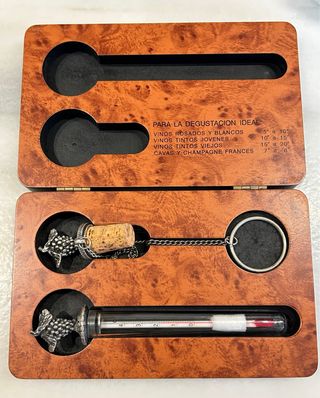 Estuche Sommelier con Termómetro y Tapón