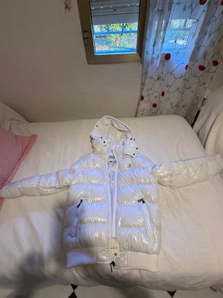 Chaqueta Moncler Blanca Talla S