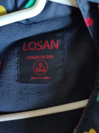 Chaqueta niña corazones multicolor 8 años