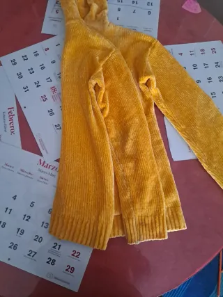 Sudadera amarilla de lana