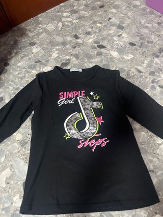 Camiseta niña negra Simple Girl