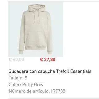 Sudadera y pantalón Adidas Talla S Nuevo