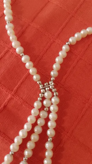 Collar perlas y oro 18 kl