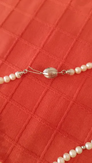 Collar perlas y oro 18 kl