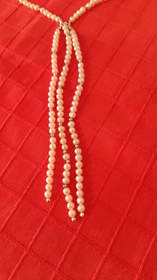 Collar perlas y oro 18 kl