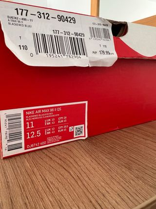 Nike Air Max 96 II QS Blackened blue Gym Red