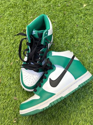 Nike Dunk High Niño Verde y Blanco