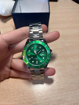 Reloj ARUSS Hombre Verde y Plateado