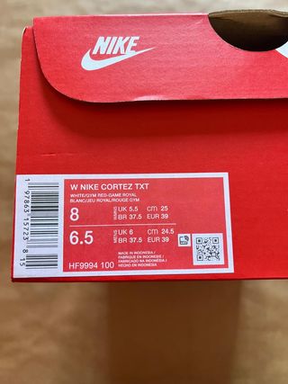 Zapatillas Nike Cortez Blancas y Rojas