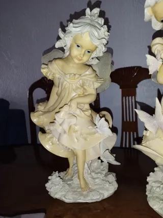 Figuras decorativas de ángeles (2 unidades)