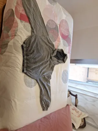 Sudadera gris con capucha