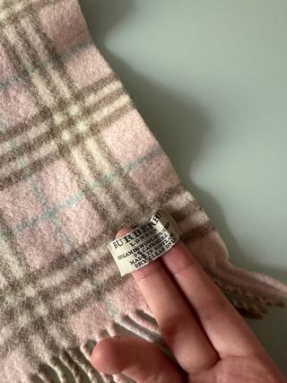 Bufanda Burberry Cuadros Rosa