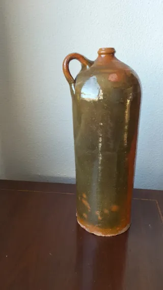 Botella cerámica antigua esmaltada